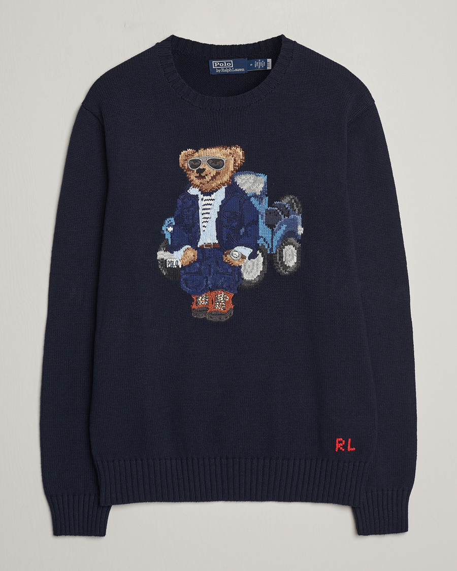 Mies | Puserot | Polo Ralph Lauren | Knitted Bear Sweater Aviator Navy