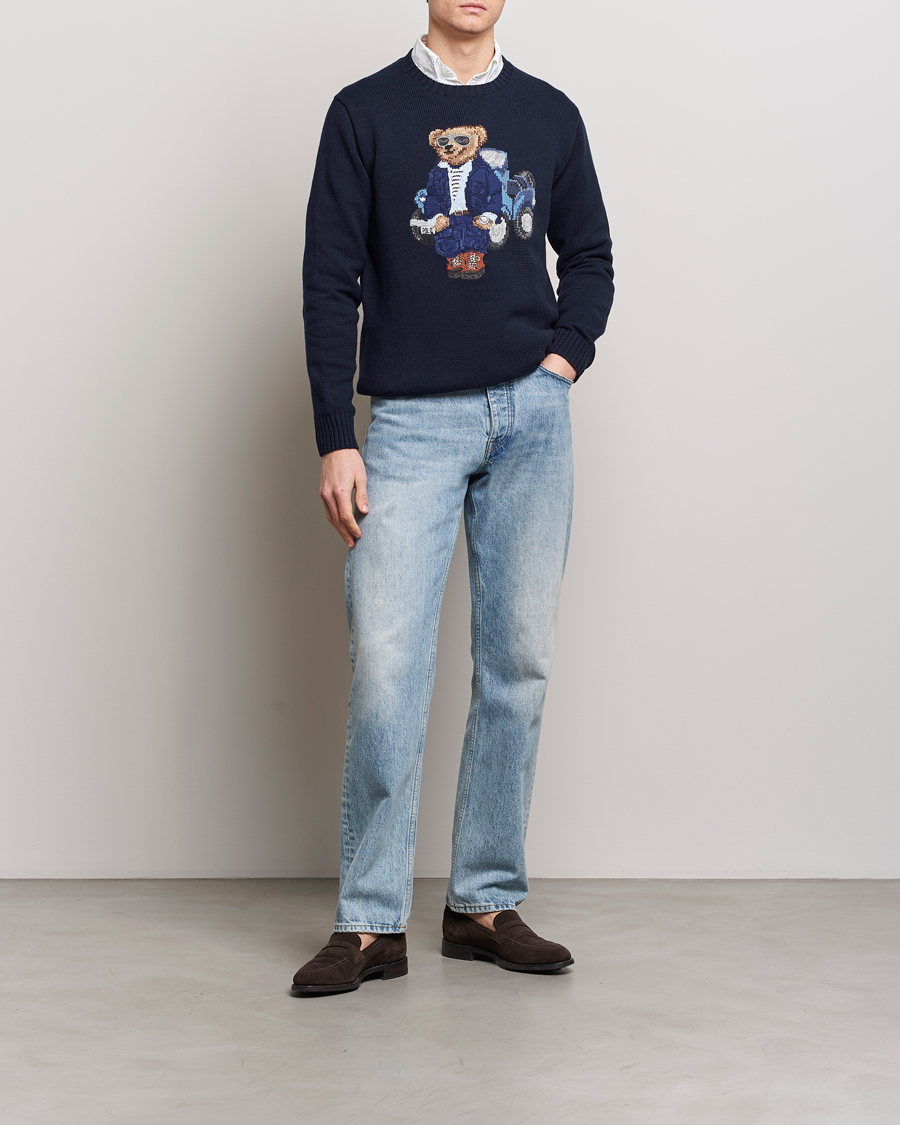 Mies | Puserot | Polo Ralph Lauren | Knitted Bear Sweater Aviator Navy