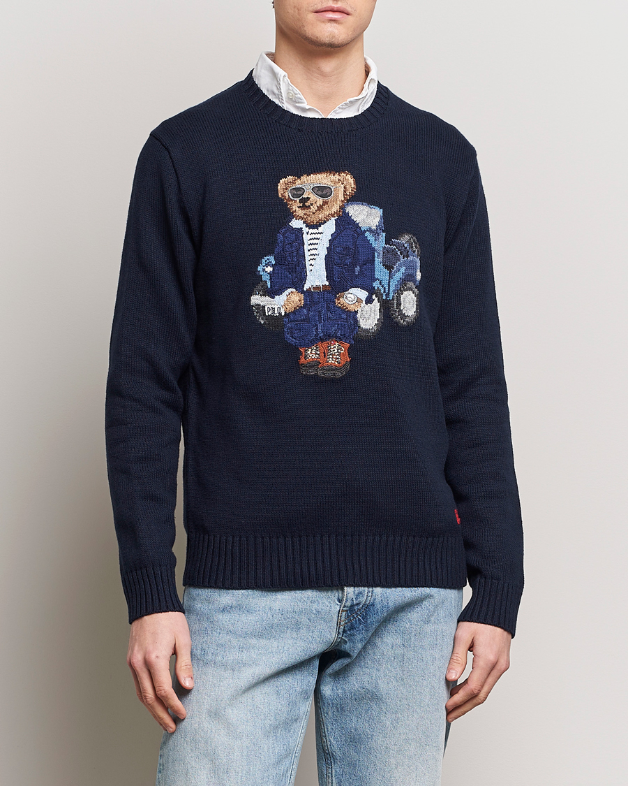 Mies | Puserot | Polo Ralph Lauren | Knitted Bear Sweater Aviator Navy