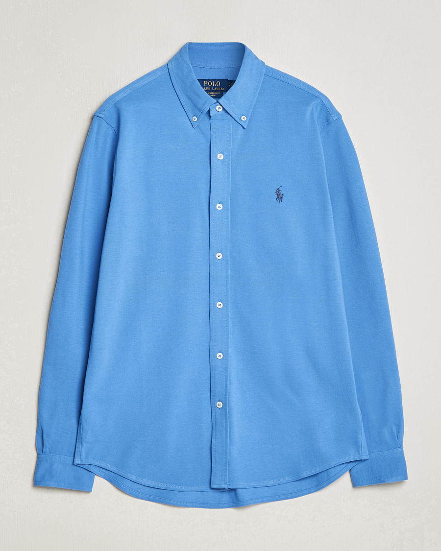 Mies | Kauluspaidat | Polo Ralph Lauren | Featherweight Mesh Shirt New England Blue