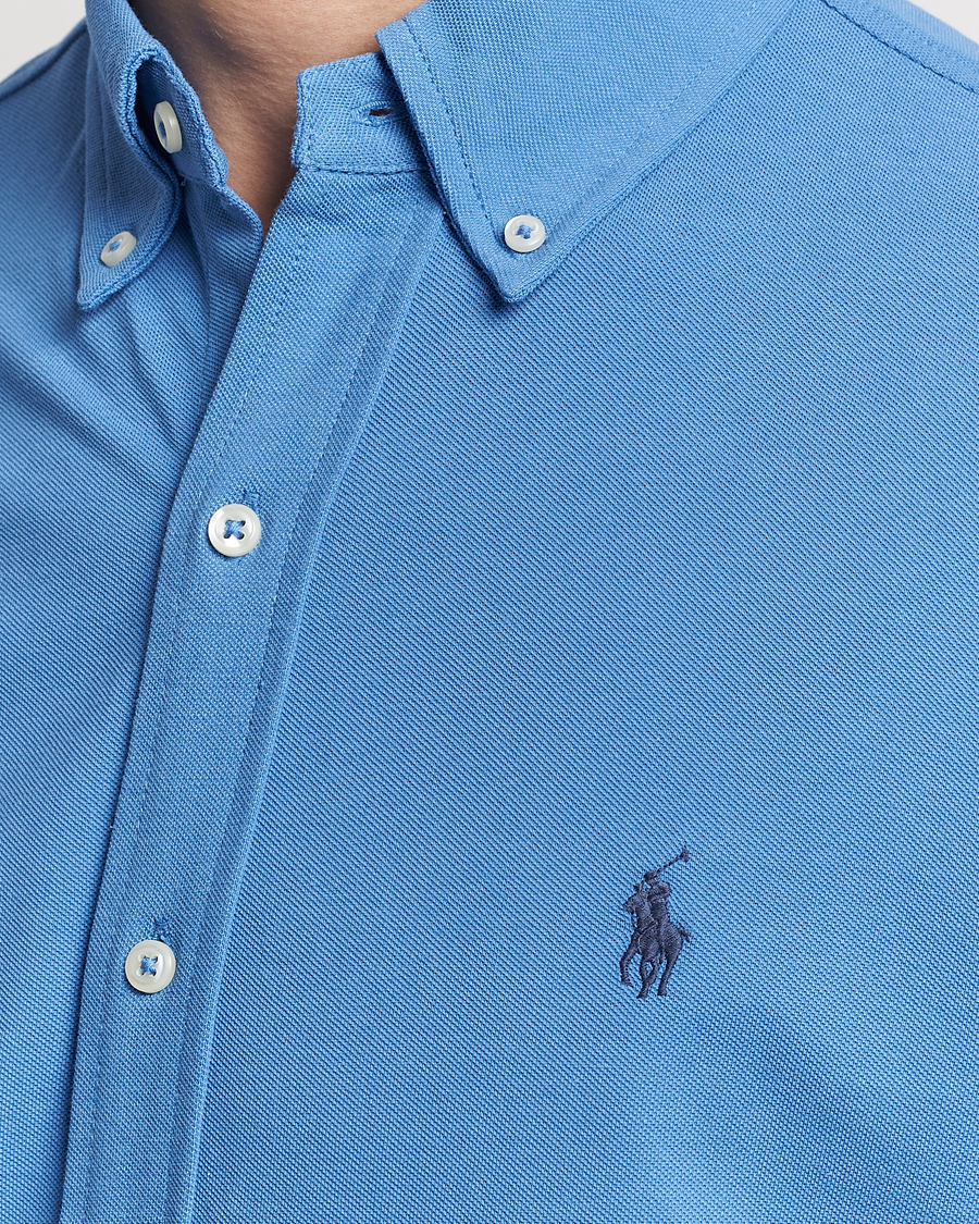 Mies | Kauluspaidat | Polo Ralph Lauren | Featherweight Mesh Shirt New England Blue