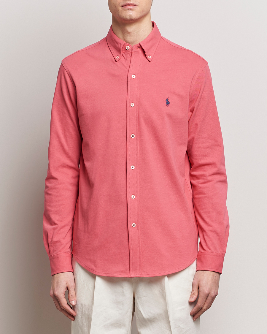 Mies | Pikee-paidat | Polo Ralph Lauren | Featherweight Mesh Shirt Pale Red
