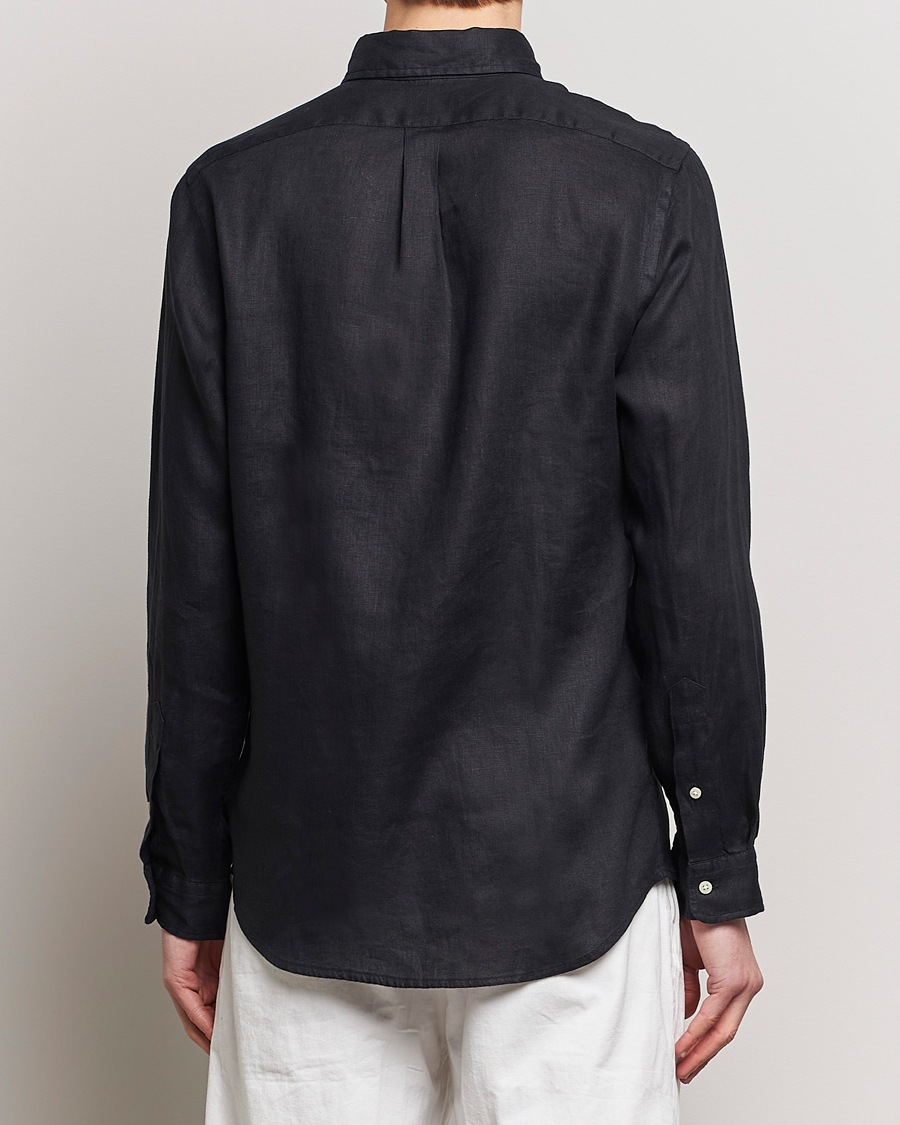 Mies | Kauluspaidat | Polo Ralph Lauren | Custom Fit Linen Button Down Polo Black