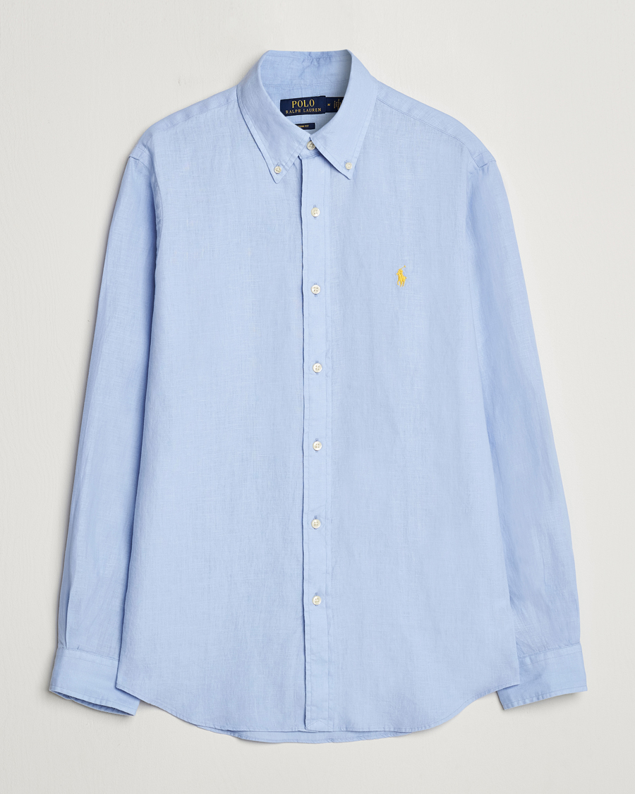 Mies | Kauluspaidat | Polo Ralph Lauren | Custom Fit Linen Button Down Blue Hyacinth