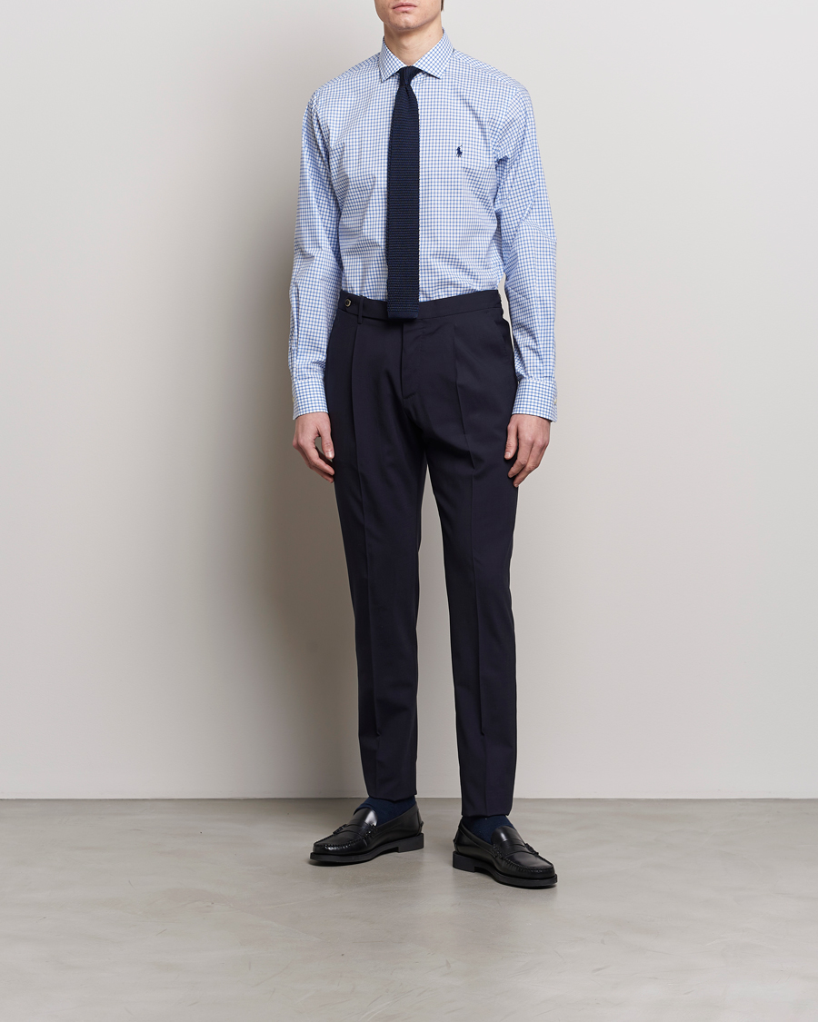 Mies |  | Polo Ralph Lauren | Custom Fit Poplin Shirt Blue/White