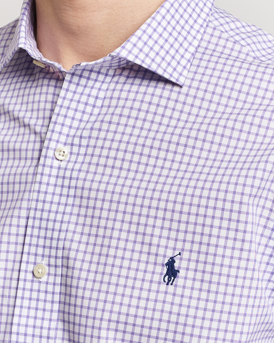 Mies | Kauluspaidat | Polo Ralph Lauren | Custom Fit Poplin Shirt Purple/White