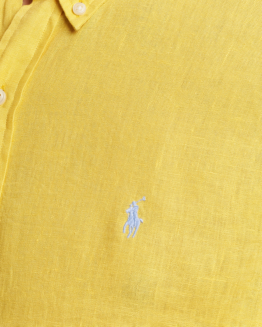 Mies | Kauluspaidat | Polo Ralph Lauren | Slim Fit Linen Button Down Shirt Sunfish Yellow