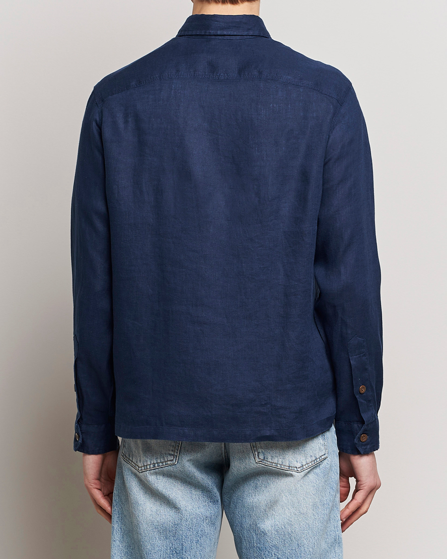 Mies | Kauluspaidat | Polo Ralph Lauren | Linen Overshirt Newport Navy