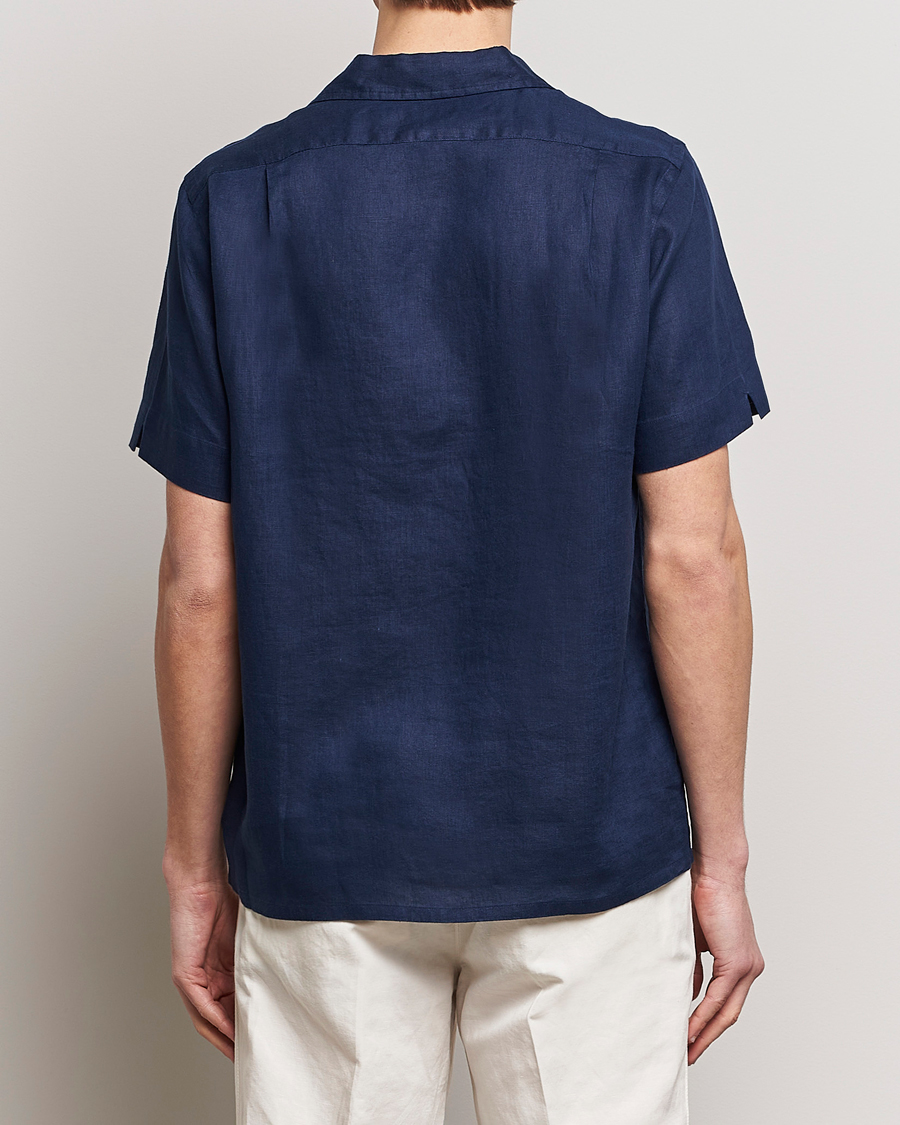Mies | Kauluspaidat | Polo Ralph Lauren | Linen Pocket Short Sleeve Shirt Newport Navy