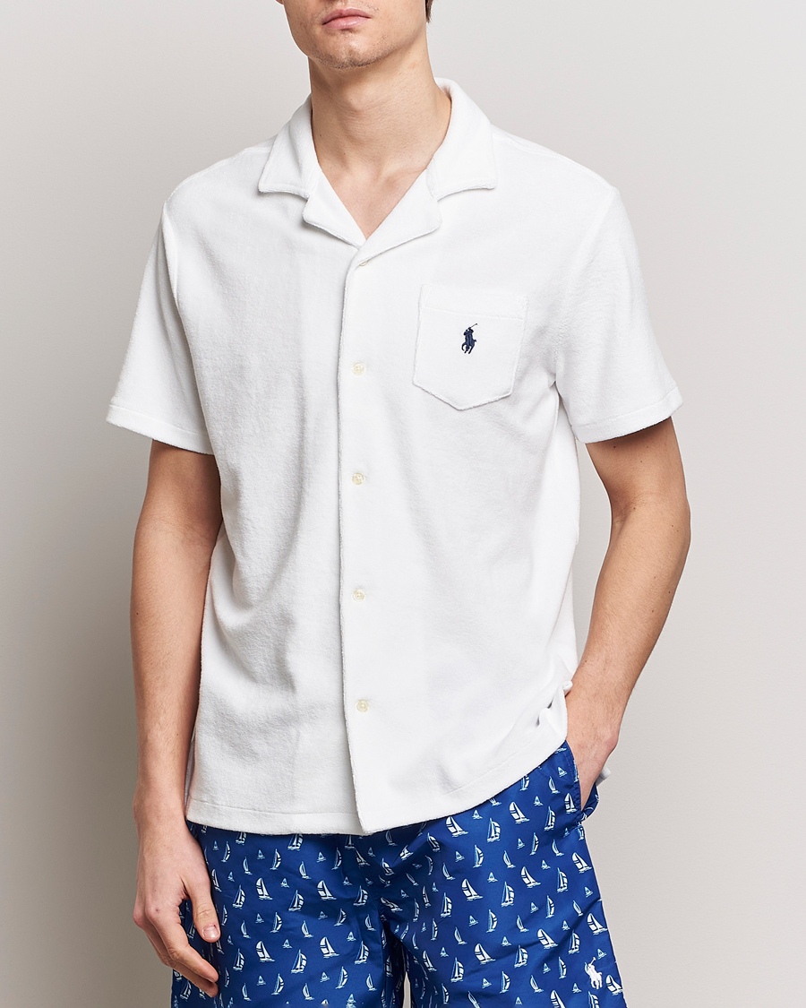 Herre | Kortærmede skjorter | Polo Ralph Lauren | Cotton Terry Short Sleeve Shirt White