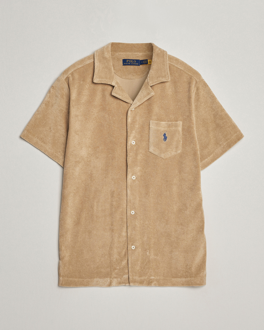 Mies | Kauluspaidat | Polo Ralph Lauren | Cotton Terry Short Sleeve Shirt Coastal Beige