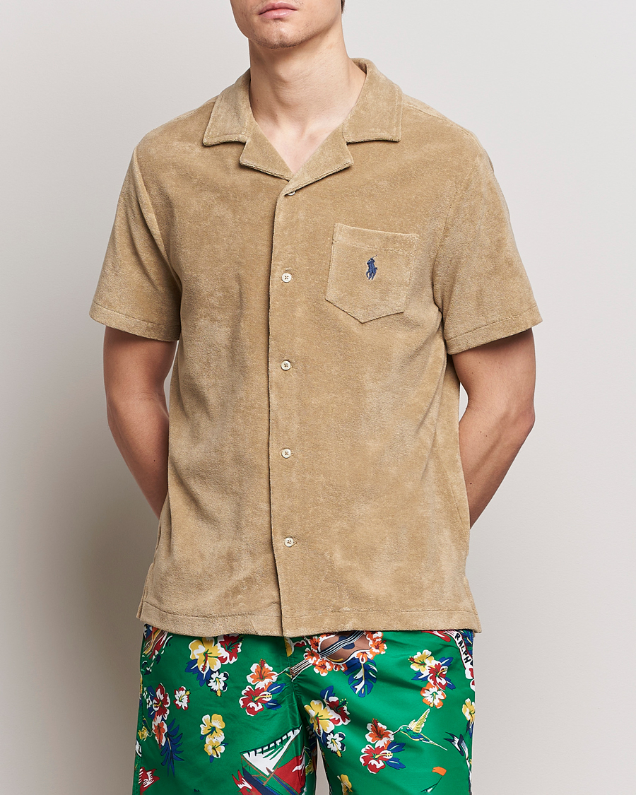Herre |  | Polo Ralph Lauren | Cotton Terry Short Sleeve Shirt Coastal Beige