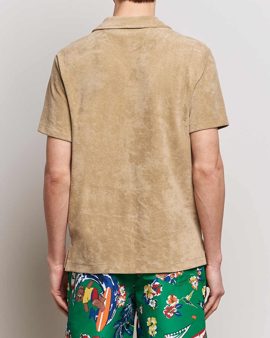 Mies | Kauluspaidat | Polo Ralph Lauren | Cotton Terry Short Sleeve Shirt Coastal Beige