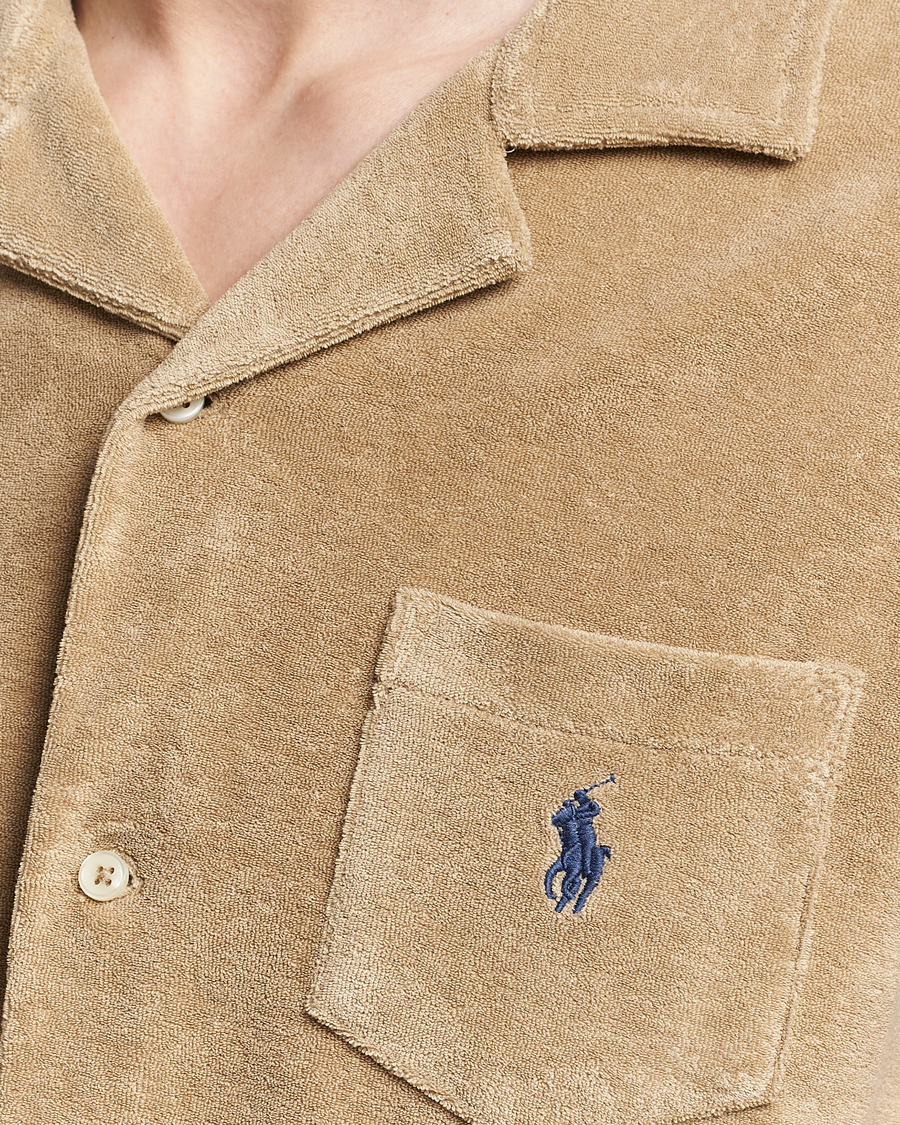 Mies | Kauluspaidat | Polo Ralph Lauren | Cotton Terry Short Sleeve Shirt Coastal Beige