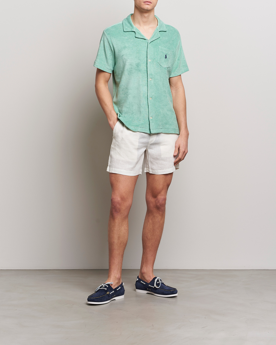 Mies | Kauluspaidat | Polo Ralph Lauren | Cotton Terry Short Sleeve Shirt Celadon