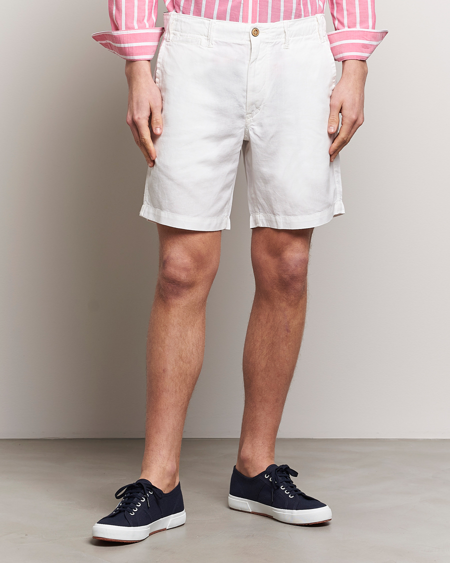 Mies | Uutuudet | Polo Ralph Lauren | Cotton/Linen Shorts White