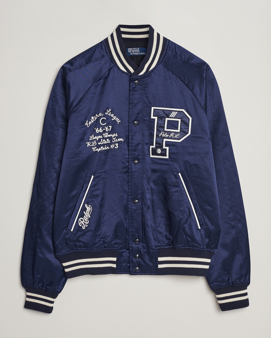 Mies | Takit | Polo Ralph Lauren | Varsity Bomber Satin Jacket Aviator Navy