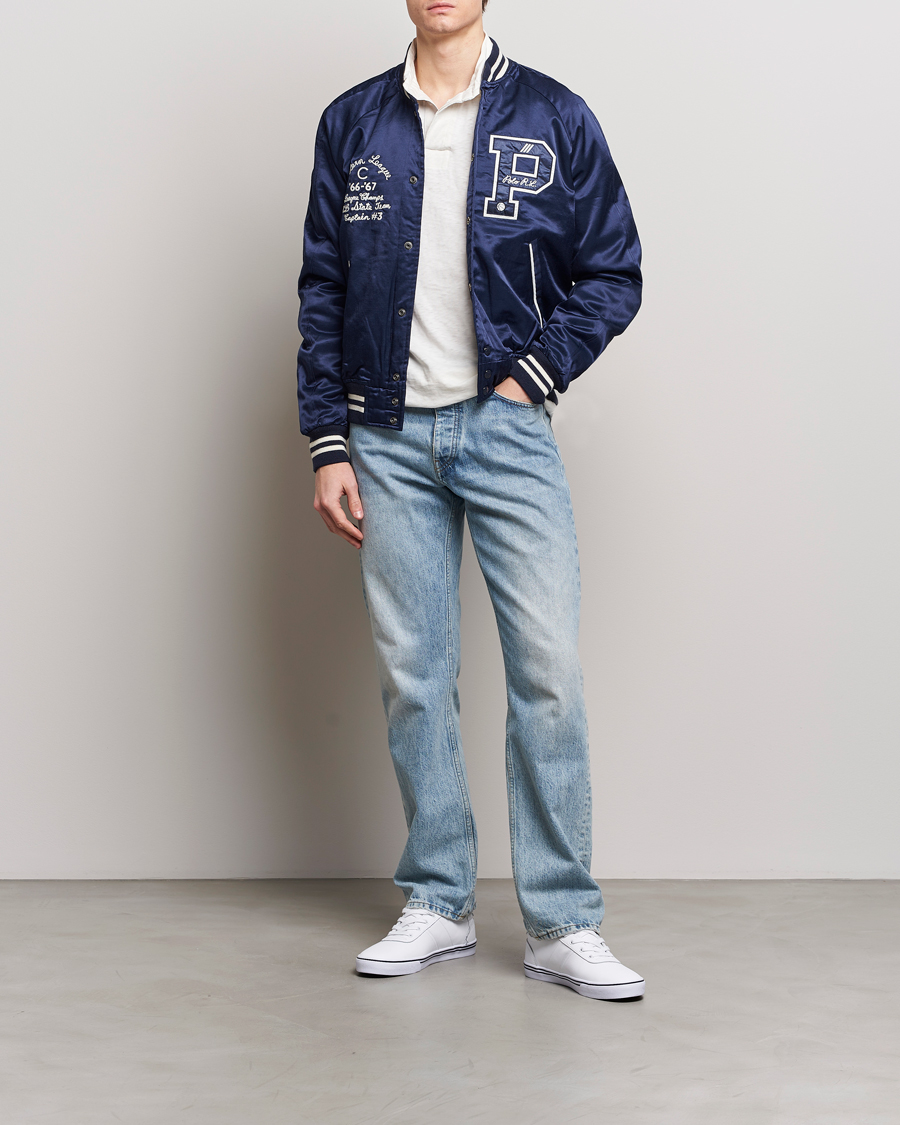 Mies | Takit | Polo Ralph Lauren | Varsity Bomber Satin Jacket Aviator Navy