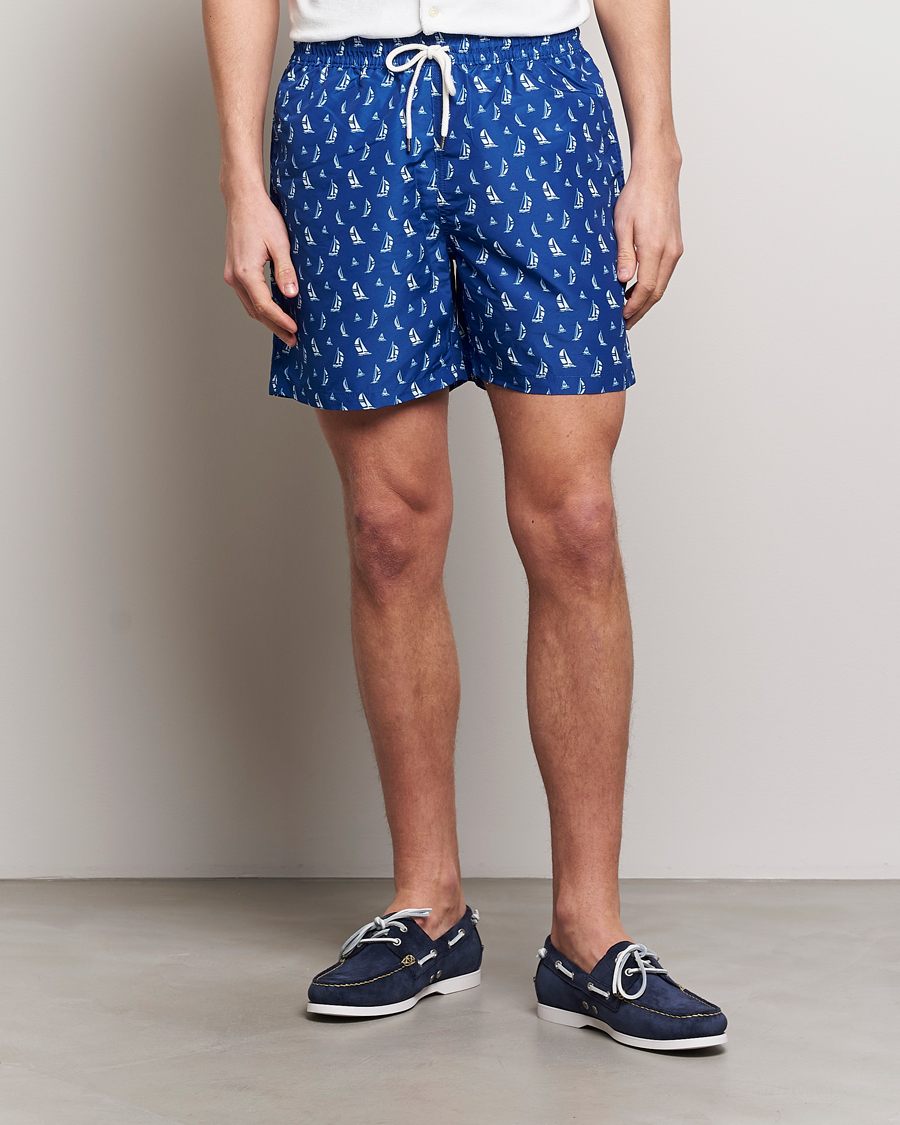 Mies | Rennot uimahousut | Polo Ralph Lauren | Recycled Traveler Printed Swimshorts Blue Sail