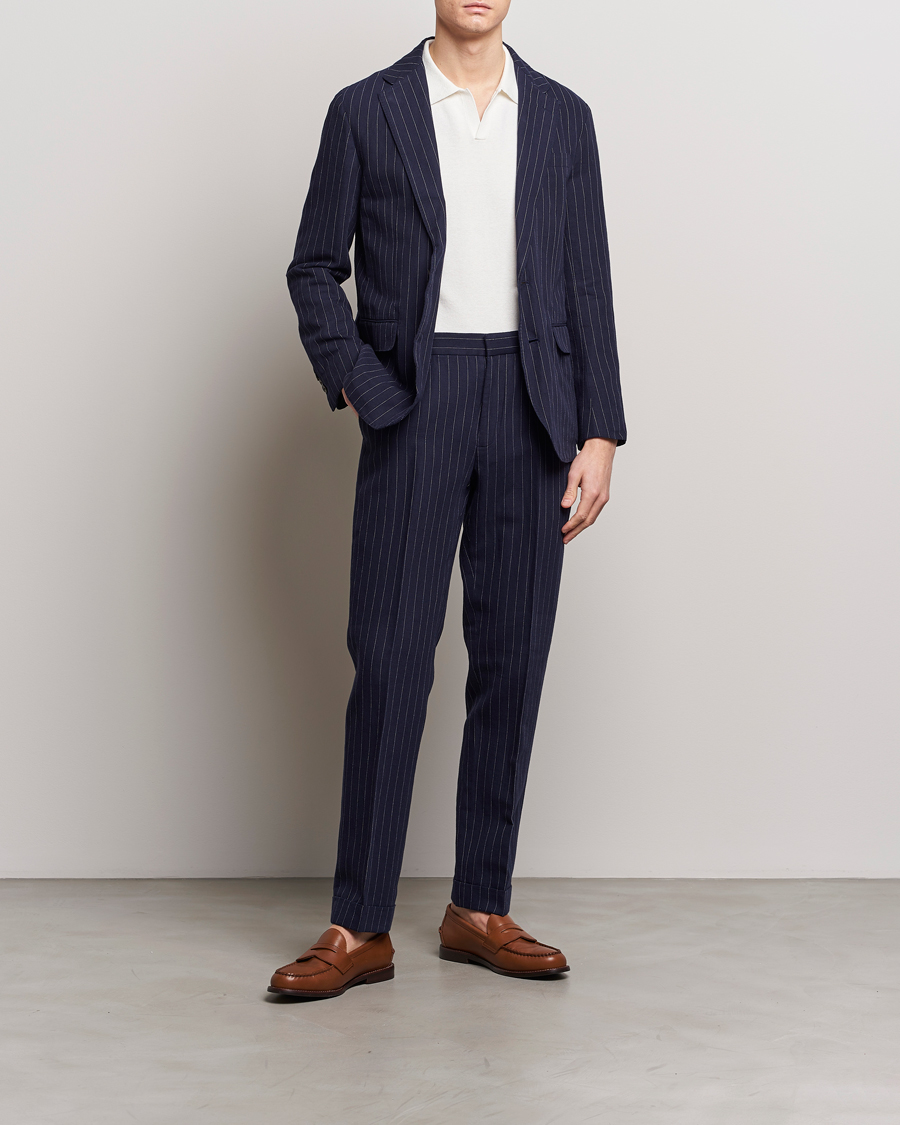 Mies | Pikkutakit | Polo Ralph Lauren | Linen Pinstripe Sportcoat Navy/Cream