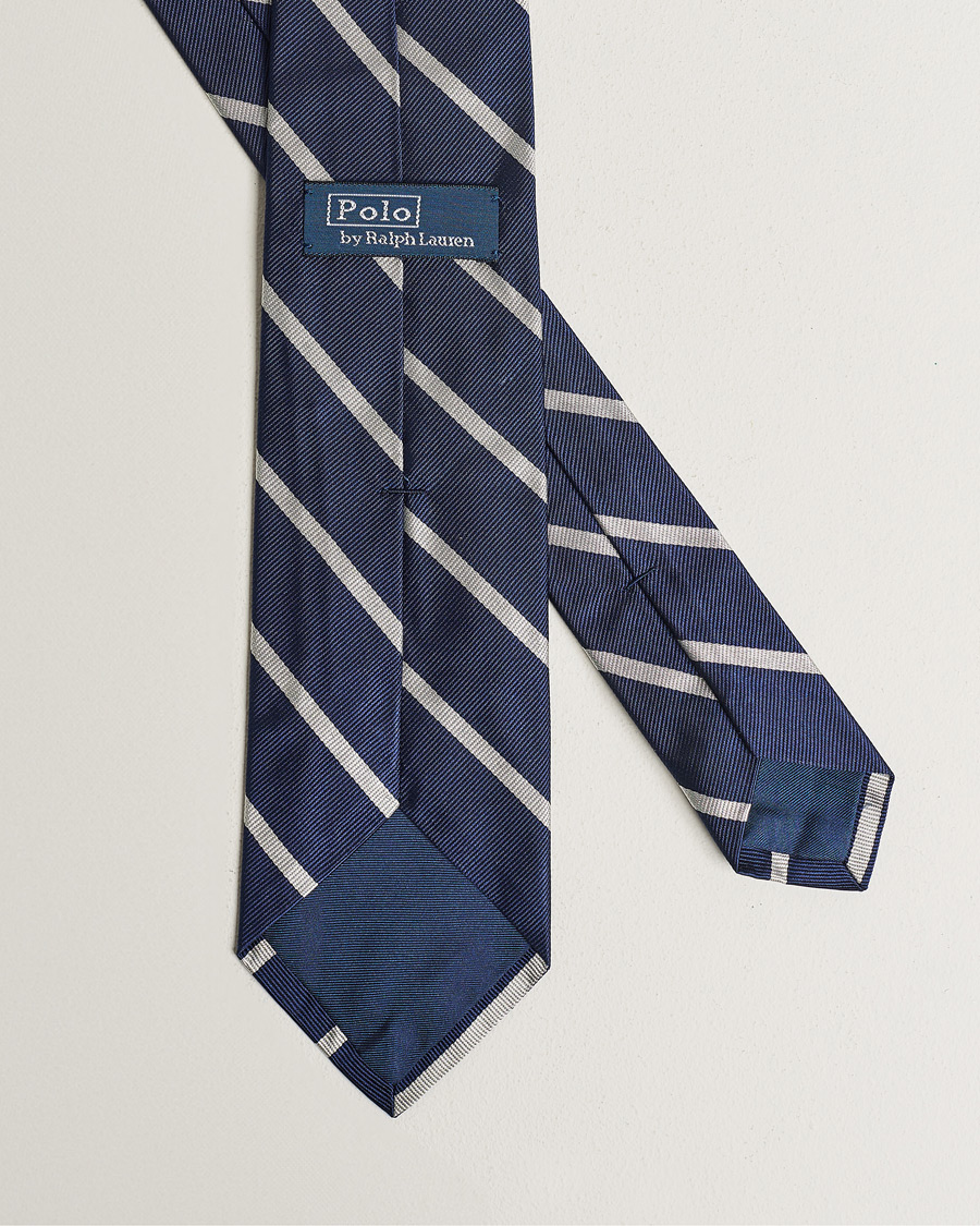 Mies | Polo Ralph Lauren Striped Tie Navy/White | Polo Ralph Lauren | Striped Tie Navy/White