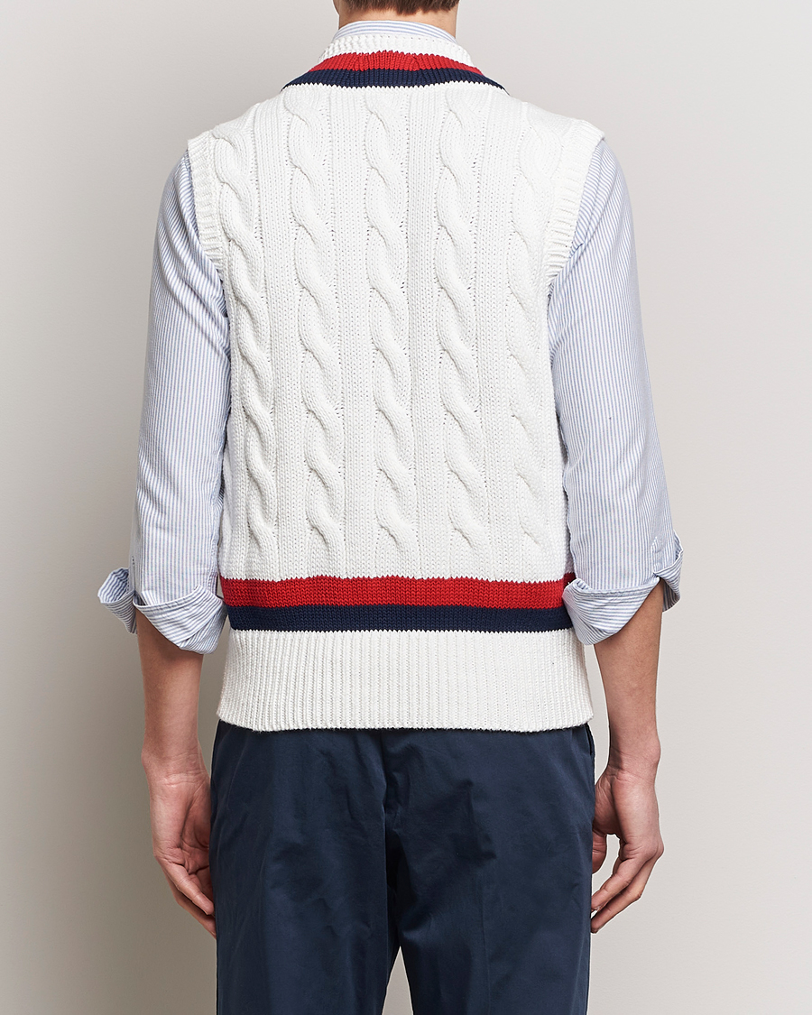 Mies | Puserot | Polo Ralph Lauren | Cotton Knitted Cricket Vest Deckwash White