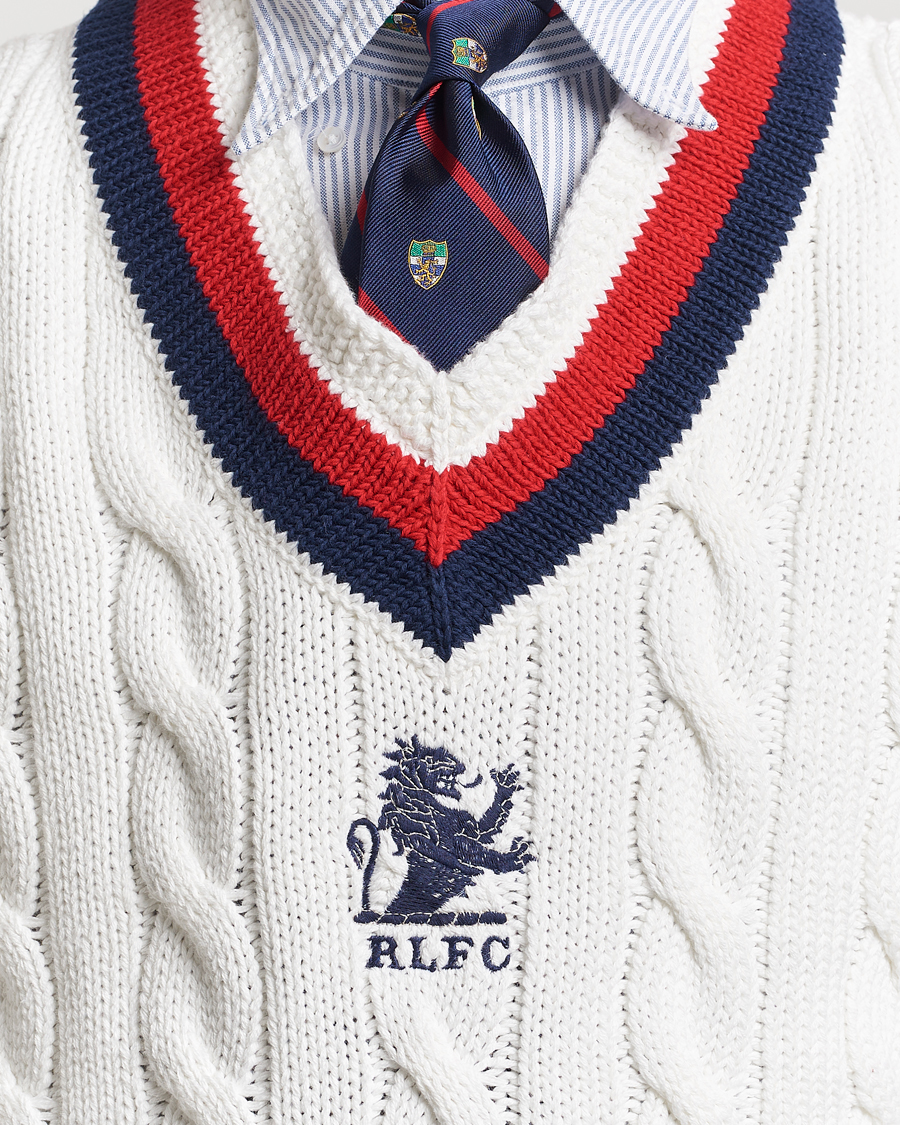 Mies | Puserot | Polo Ralph Lauren | Cotton Knitted Cricket Vest Deckwash White