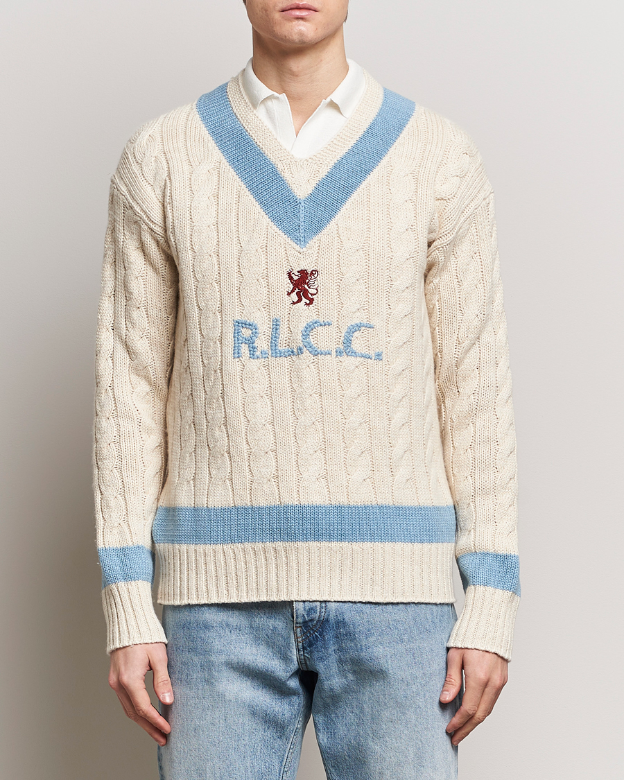 Mies | Neuleet | Polo Ralph Lauren | Cotton/Cashmere Cricket Knitted Sweater Parchment Cream
