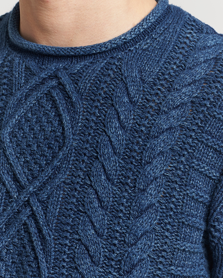 Mies | Puserot | Polo Ralph Lauren | Cotton Fisherman Sweater Indigo