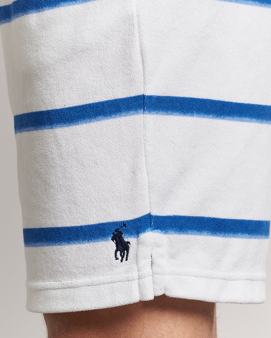 Mies | Shortsit | Polo Ralph Lauren | Cotton Terry Striped Drawstring Shorts Blue/White