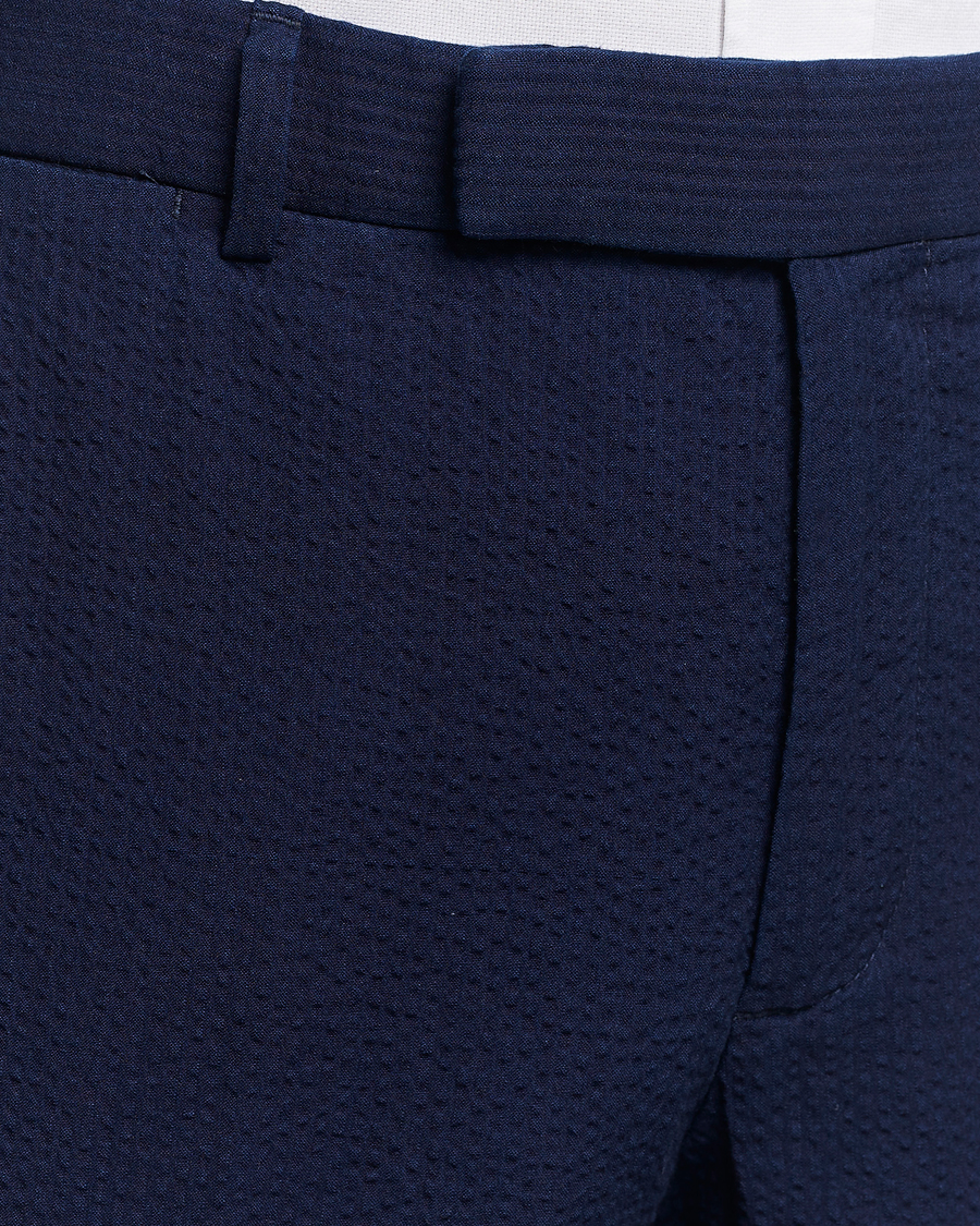 Mies | Housut | Polo Ralph Lauren | Pleated Seersucker Trousers Indigo