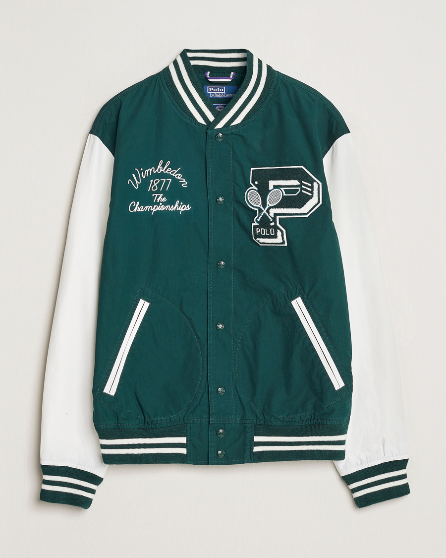 Mies | Takit | Polo Ralph Lauren | Wimbledon Bomber Jacket White/Moss Agate