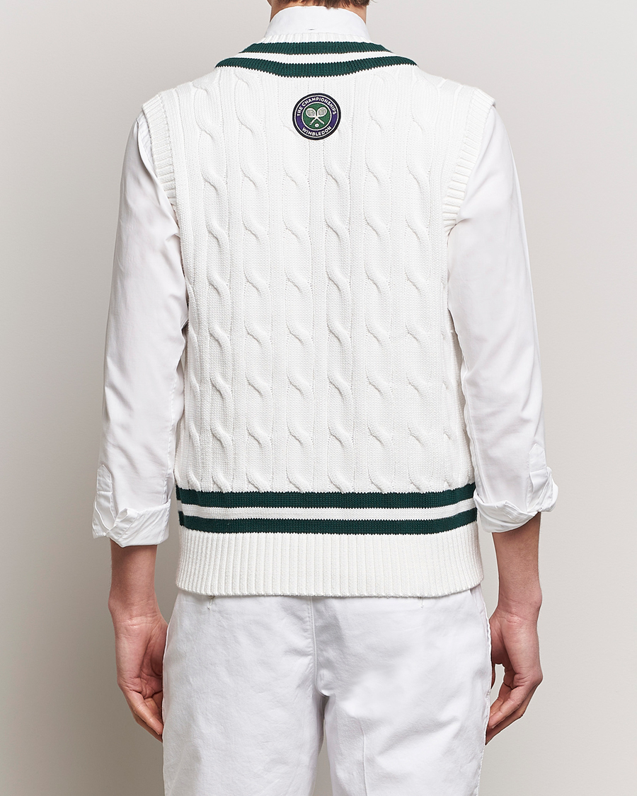 Mies | Puserot | Polo Ralph Lauren | Wimbledon Cricket Vest White/Moss Agate