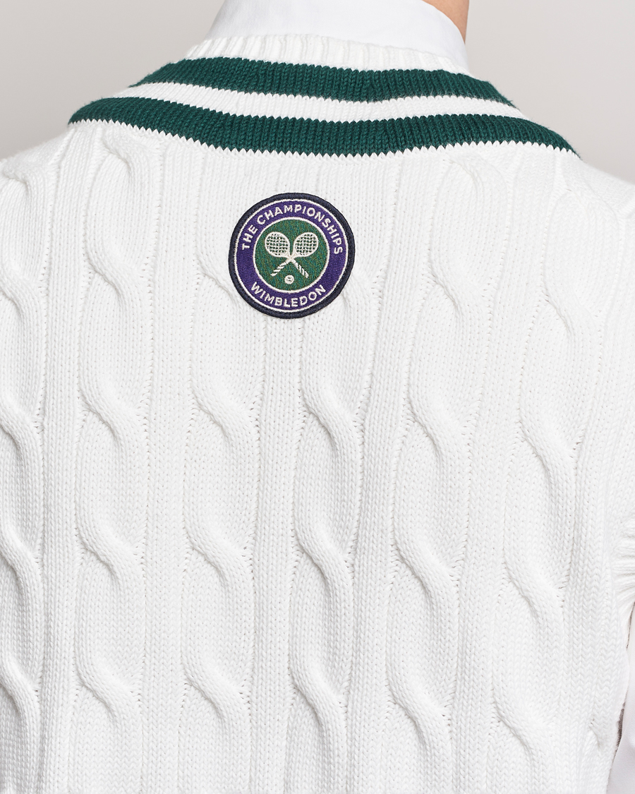 Mies | Puserot | Polo Ralph Lauren | Wimbledon Cricket Vest White/Moss Agate