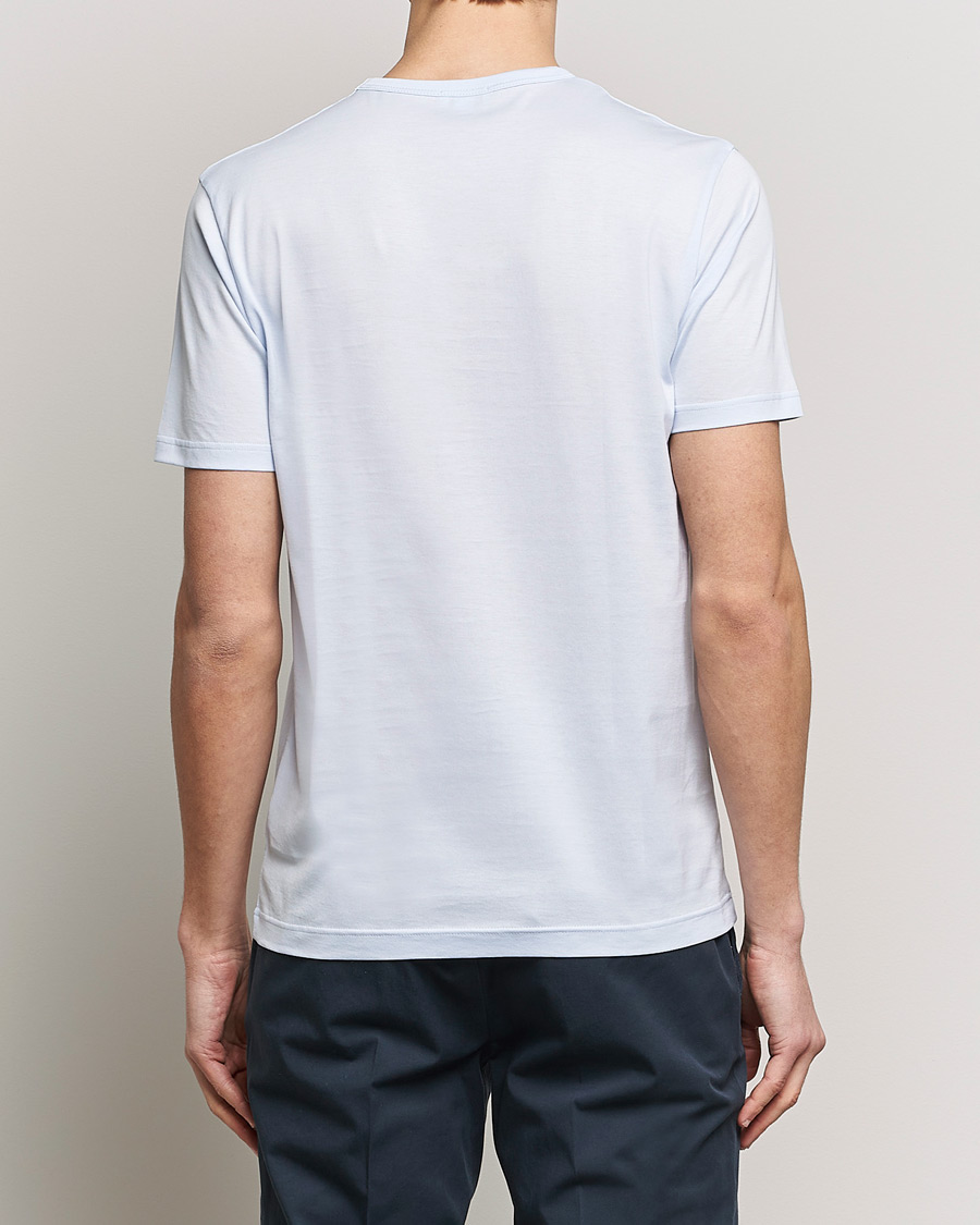 Mies | T-paidat | Sunspel | Crew Neck Cotton Tee Light Blue