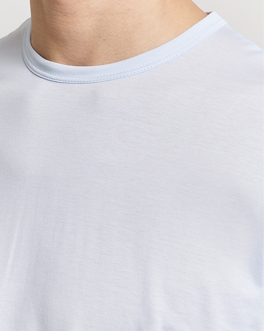Mies | T-paidat | Sunspel | Crew Neck Cotton Tee Light Blue
