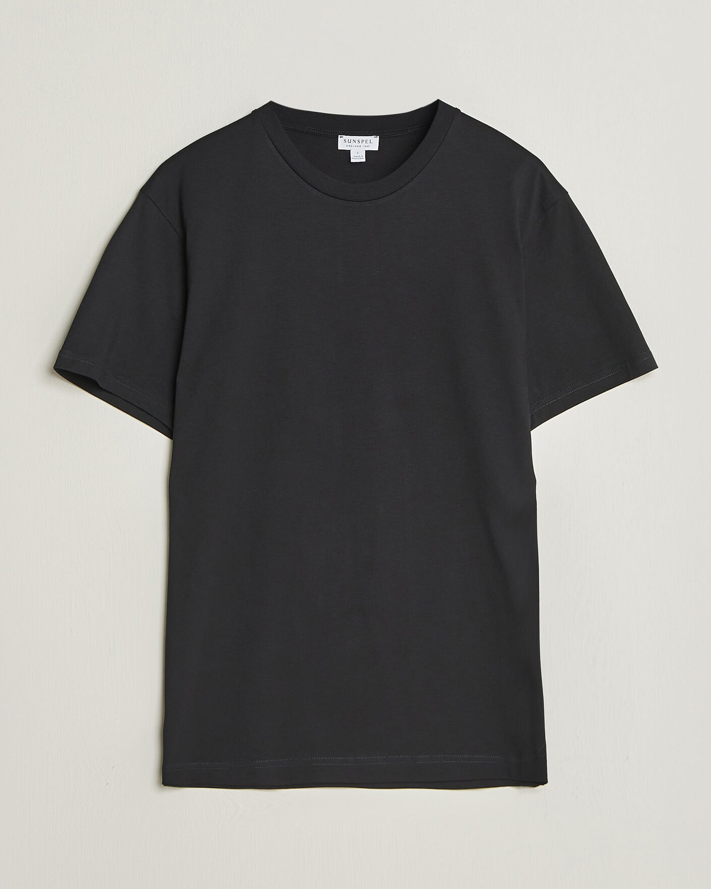 Mies | T-paidat | Sunspel | Riviera Midweight T-Shirt Black