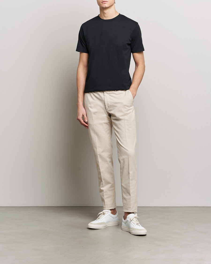 Mies | T-paidat | Sunspel | Riviera Midweight T-Shirt Black