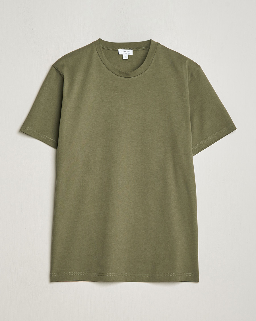 Mies | T-paidat | Sunspel | Riviera Midweight Tee Khaki