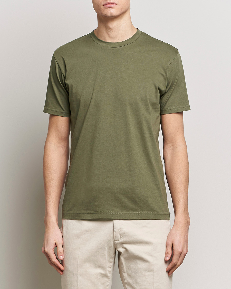 Mies | T-paidat | Sunspel | Riviera Midweight Tee Khaki