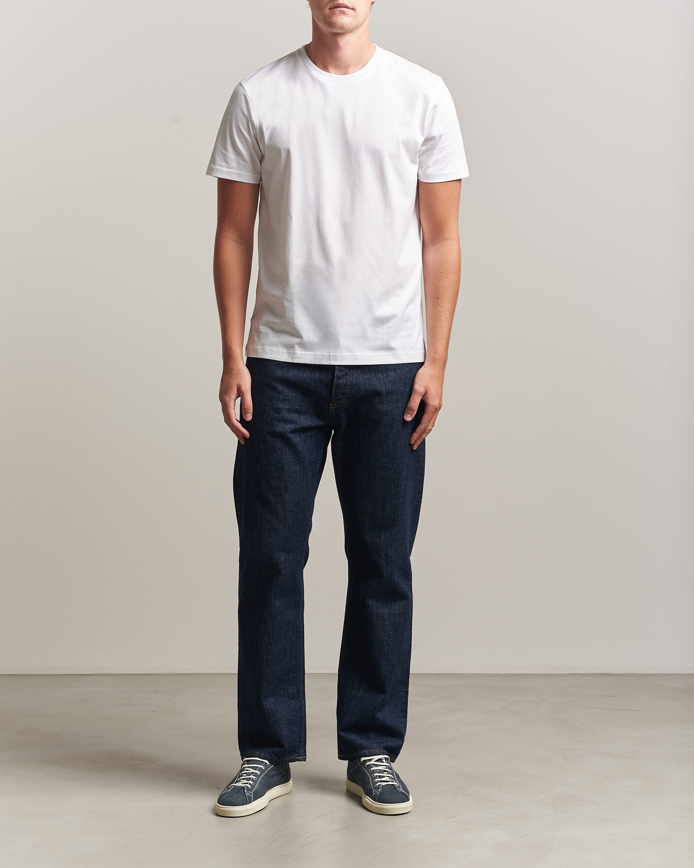 Mies | T-paidat | Sunspel | Riviera Midweight T-Shirt White