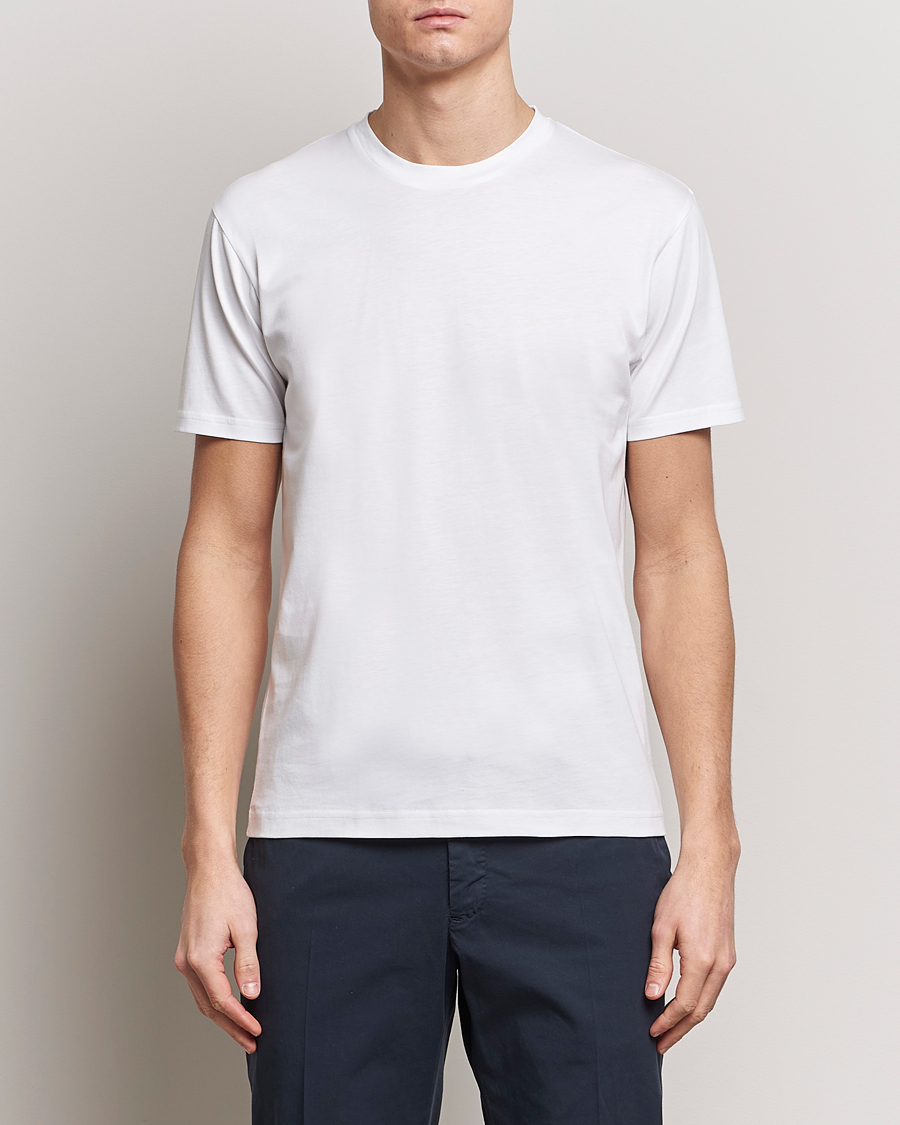Mies | T-paidat | Sunspel | Riviera Midweight T-Shirt White