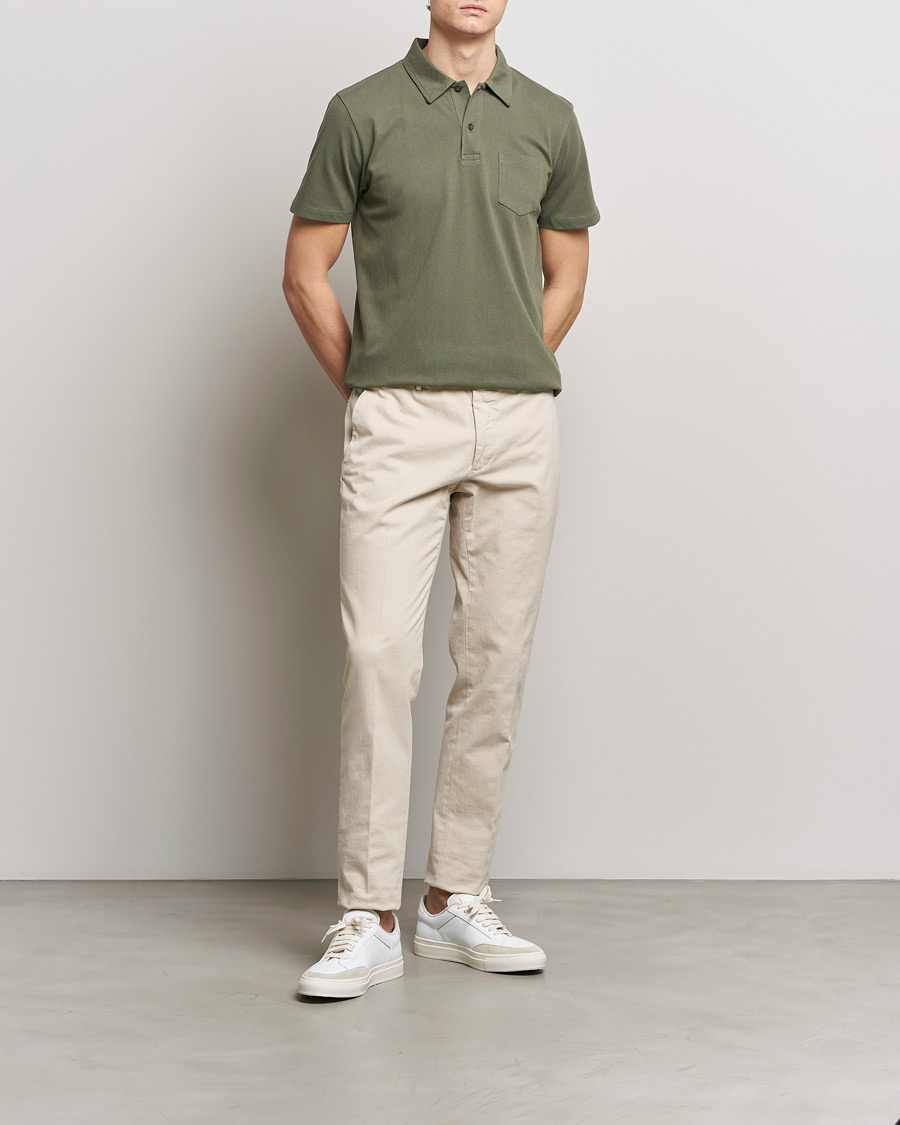 Mies | Pikeet | Sunspel | Riviera Polo Shirt Khaki