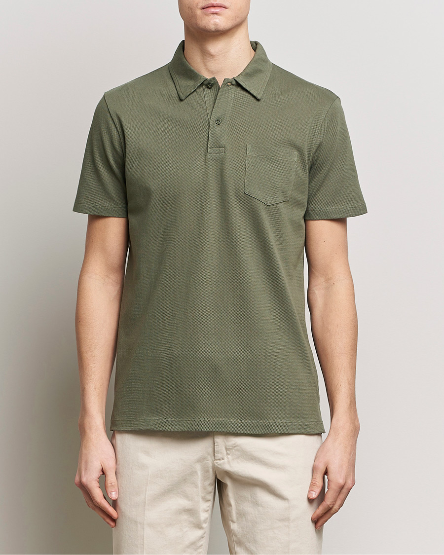 Mies | Pikeet | Sunspel | Riviera Polo Shirt Khaki