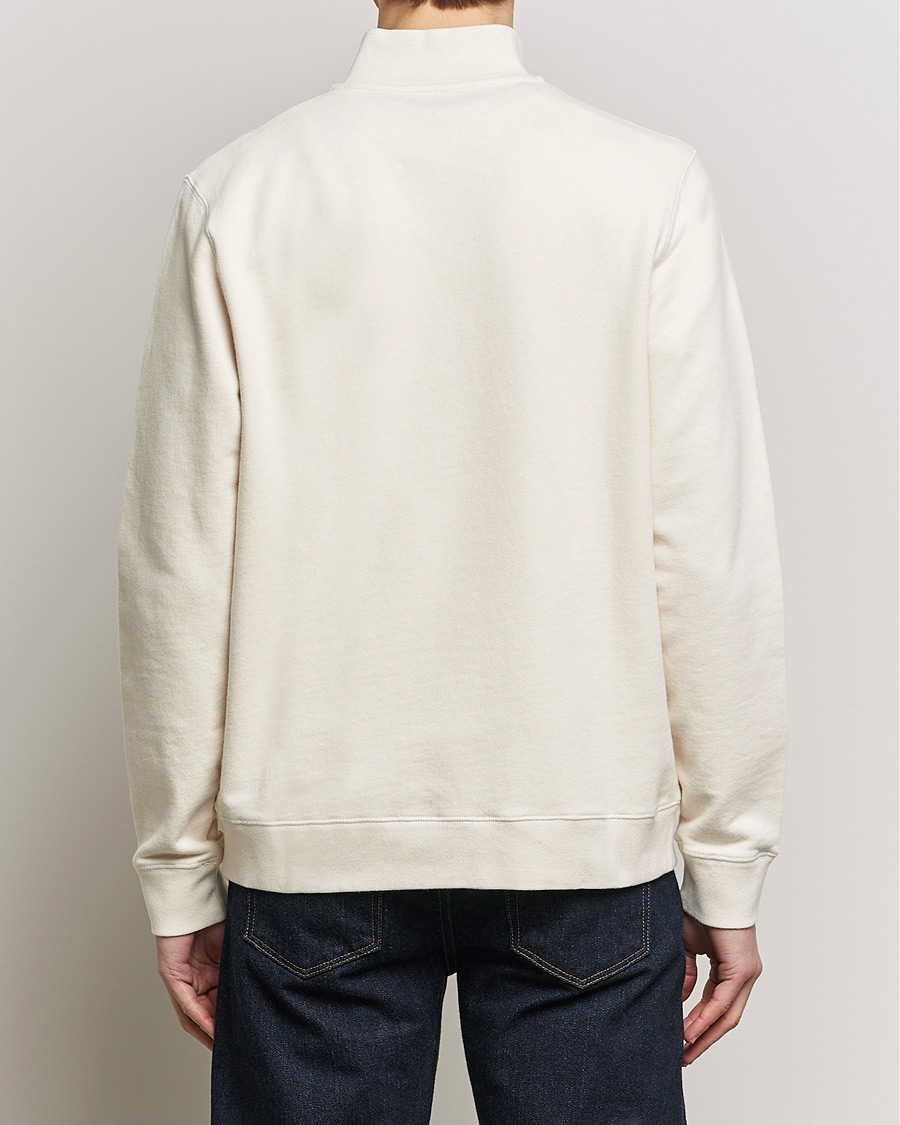 Mies | Puserot | Sunspel | Loopback Half Zip Sweatshirt Undyed