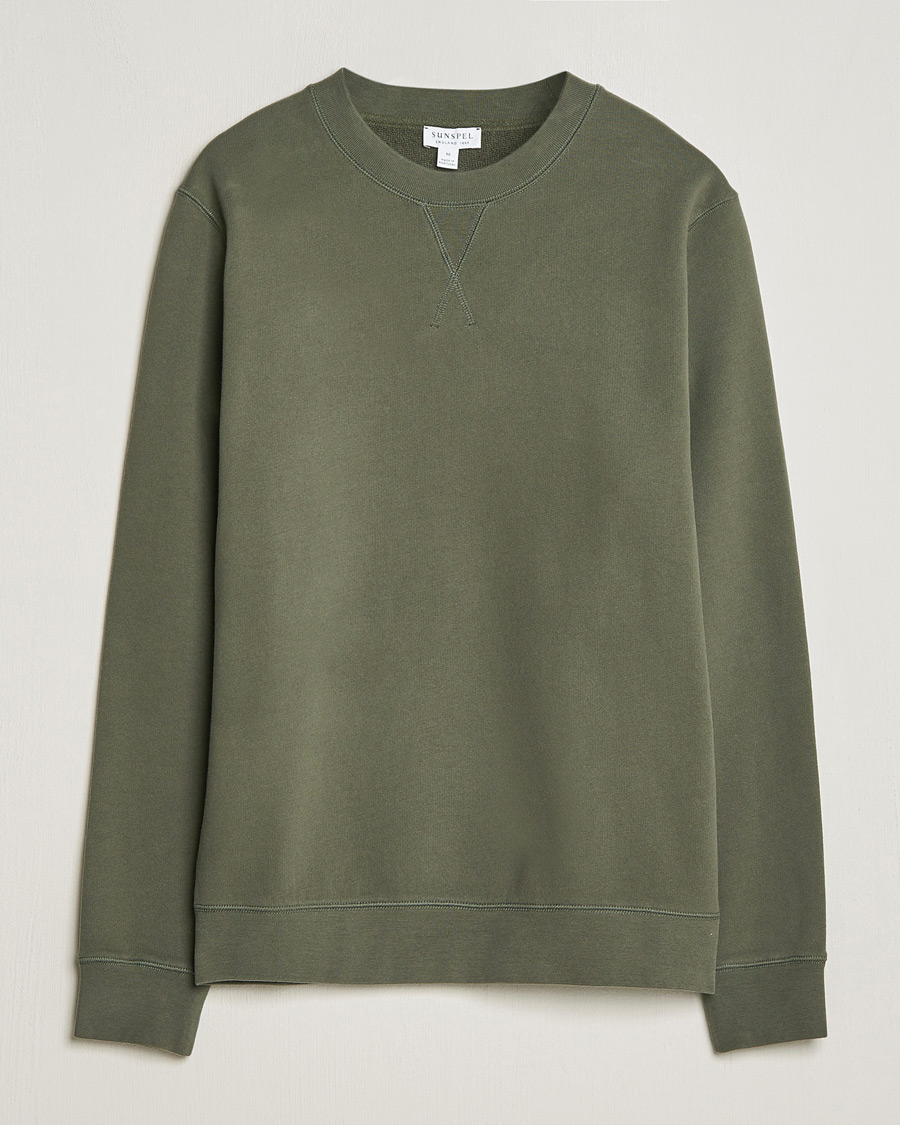 Mies | Puserot | Sunspel | Loopback Sweatshirt Khaki