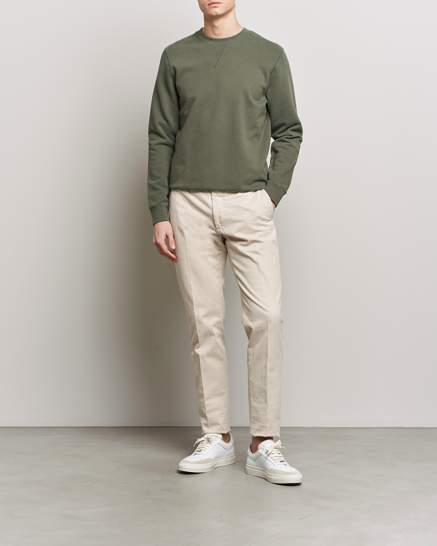 Mies | Puserot | Sunspel | Loopback Sweatshirt Khaki