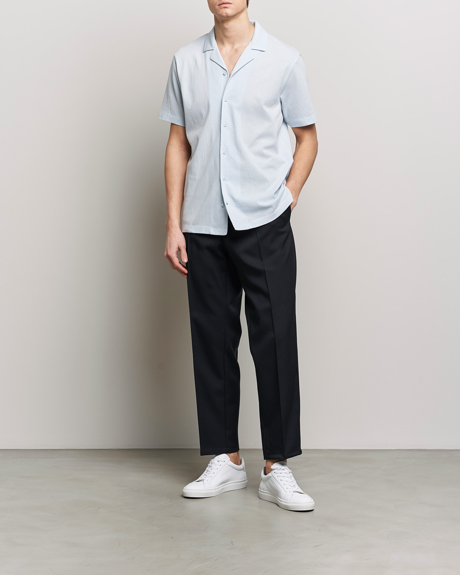 Mies | Kauluspaidat | Sunspel | Riviera Resort Shirt Light Blue