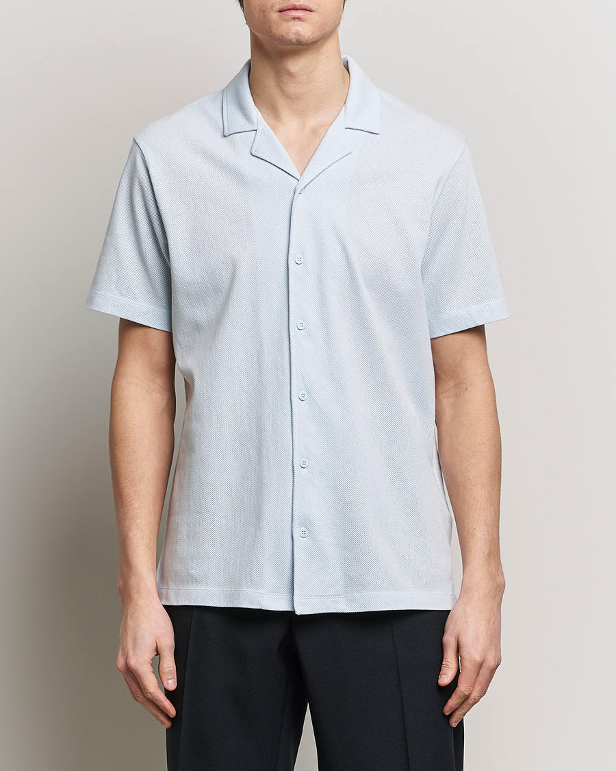 Mies | Kauluspaidat | Sunspel | Riviera Resort Shirt Light Blue