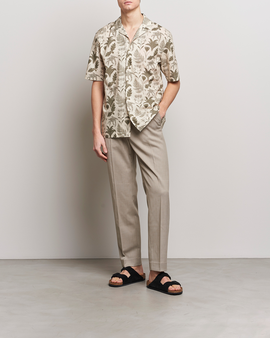 Mies | Kauluspaidat | Sunspel | Katie Scott Short Sleeve Printed Resort Shirt Ecru